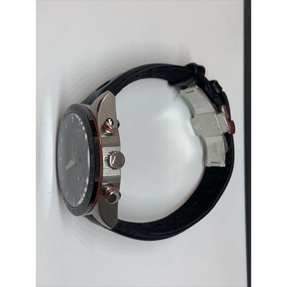 Tissot T100417A Black Leather Analog Dial Quartz Genuine Wrist Watch AEW85 - Picture 7 of 11